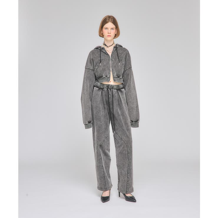 Chemical Denim Like Sweat Zip-up Hoodie[品番：NORW0000029]｜Nora