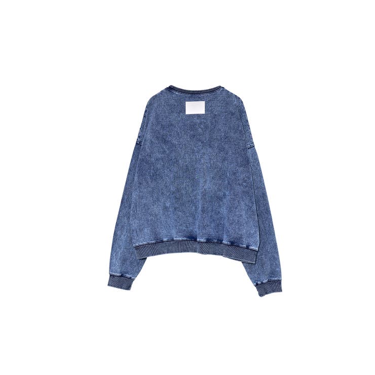 Denim-Look Pullover Sweatshirt | Nora Lily | 詳細画像10 