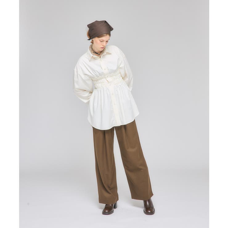 Waist Gathering Long Shirts | Nora Lily | 詳細画像11 