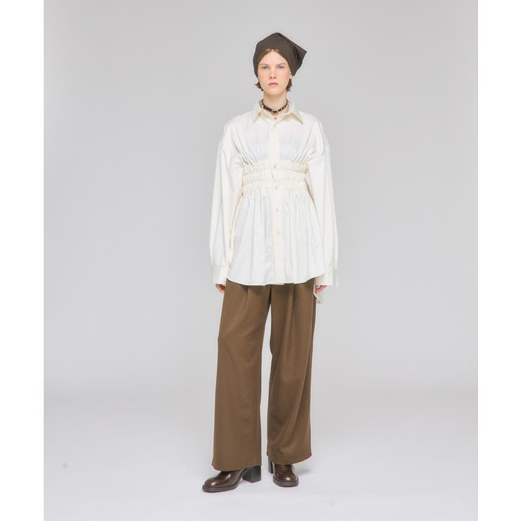 Waist Gathering Long Shirts | Nora Lily | 詳細画像12 