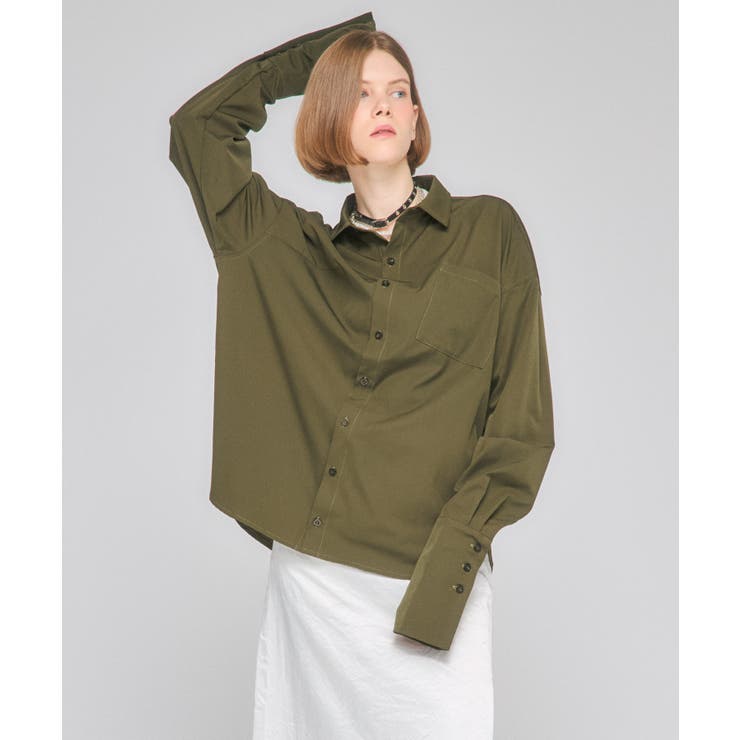 カーキ | Back Balloon Shirts | Nora Lily