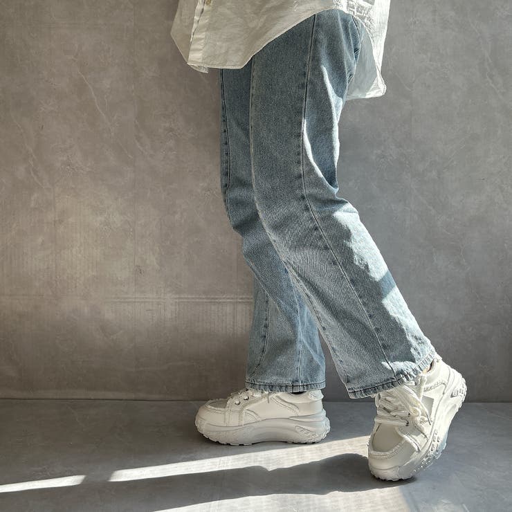 厚底 デザイン シューレース フリンジスニーカー | Noubel Voug Relax | 詳細画像26 