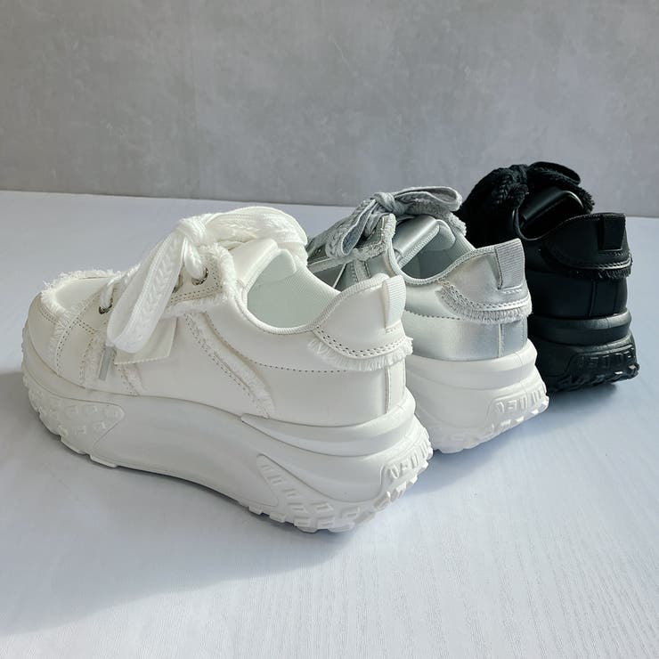 厚底 デザイン シューレース フリンジスニーカー | Noubel Voug Relax | 詳細画像6 