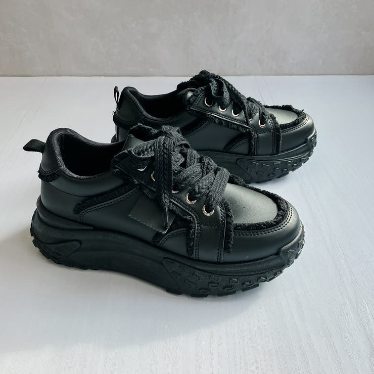 厚底 デザイン シューレース フリンジスニーカー | Noubel Voug Relax | 詳細画像8 