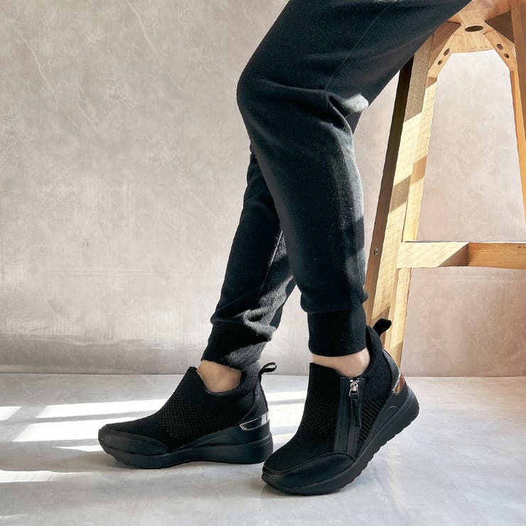 軽量 サイドジップ メッシュ 厚底スニーカー | Noubel Voug Relax | 詳細画像11 