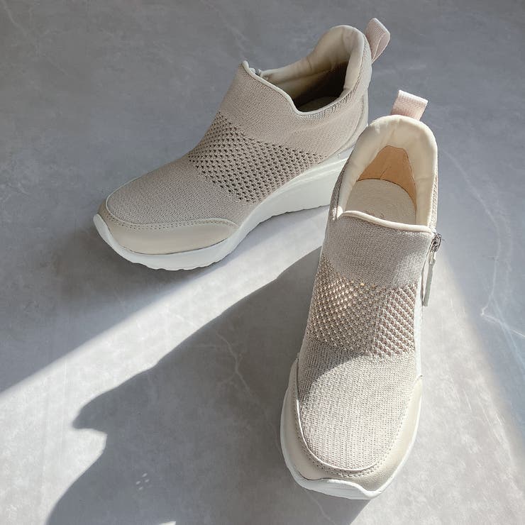 軽量 サイドジップ メッシュ 厚底スニーカー | Noubel Voug Relax | 詳細画像13 