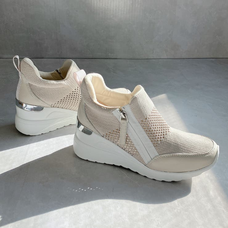 軽量 サイドジップ メッシュ 厚底スニーカー | Noubel Voug Relax | 詳細画像14 