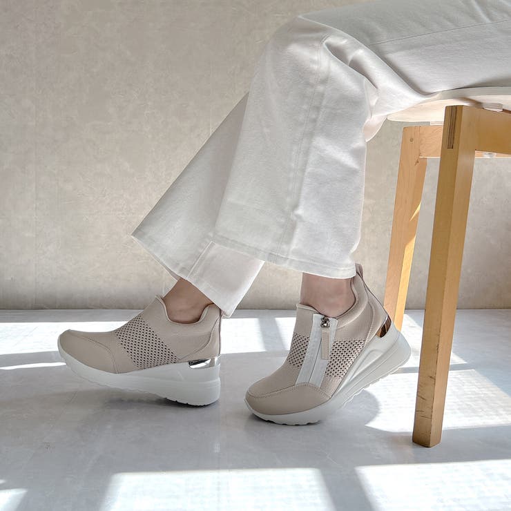 軽量 サイドジップ メッシュ 厚底スニーカー | Noubel Voug Relax | 詳細画像24 