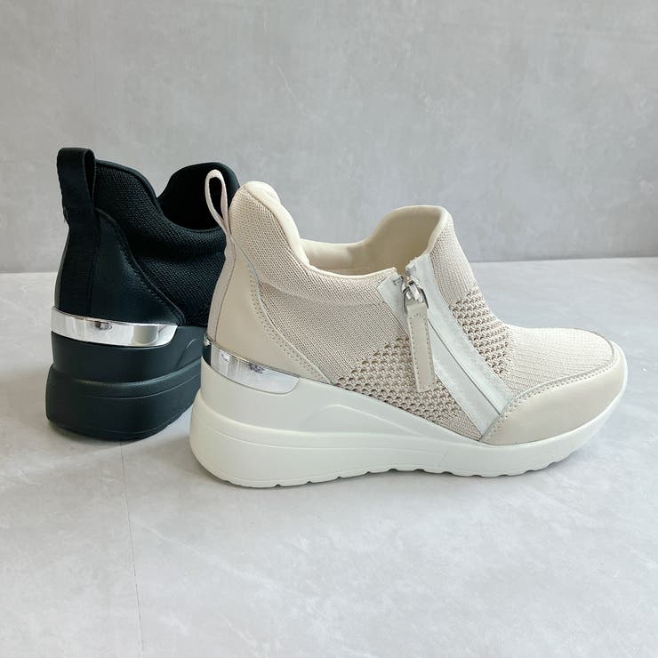 軽量 サイドジップ メッシュ 厚底スニーカー | Noubel Voug Relax | 詳細画像4 