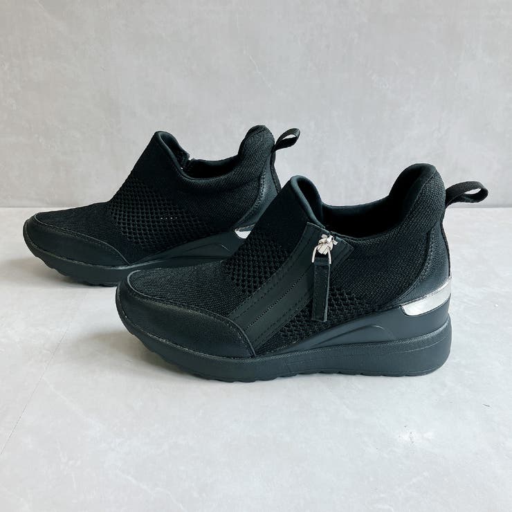 軽量 サイドジップ メッシュ 厚底スニーカー | Noubel Voug Relax | 詳細画像6 