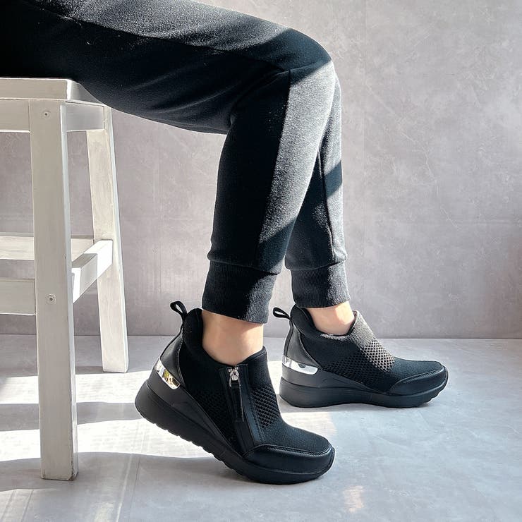 軽量 サイドジップ メッシュ 厚底スニーカー | Noubel Voug Relax | 詳細画像9 