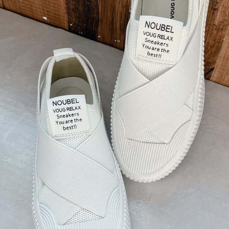 厚底★クロスバンド レースレス スリッポン スニーカー | Noubel Voug Relax | 詳細画像26 
