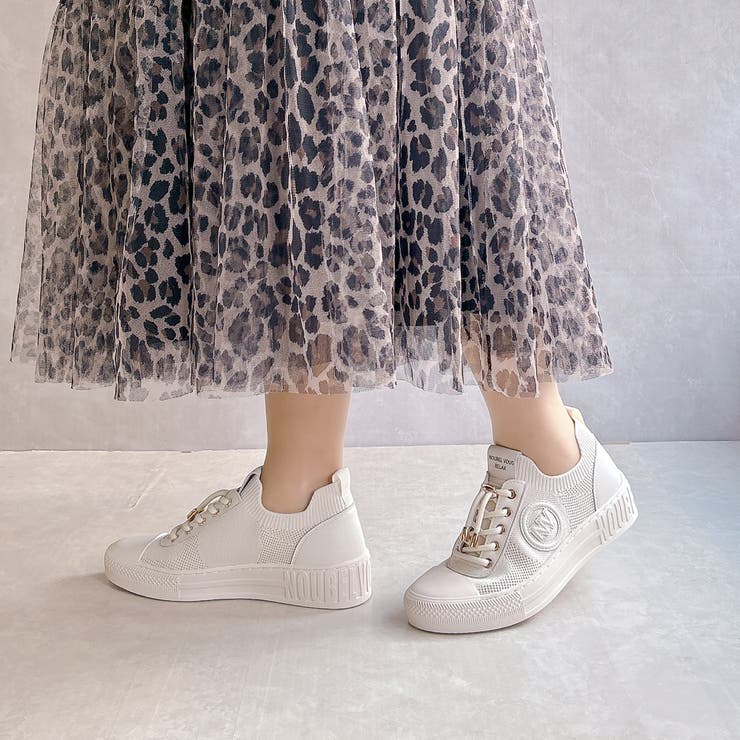 上品スニーカー サッと履ける レザーニット レースアップスニーカー | Noubel Voug Relax | 詳細画像14 