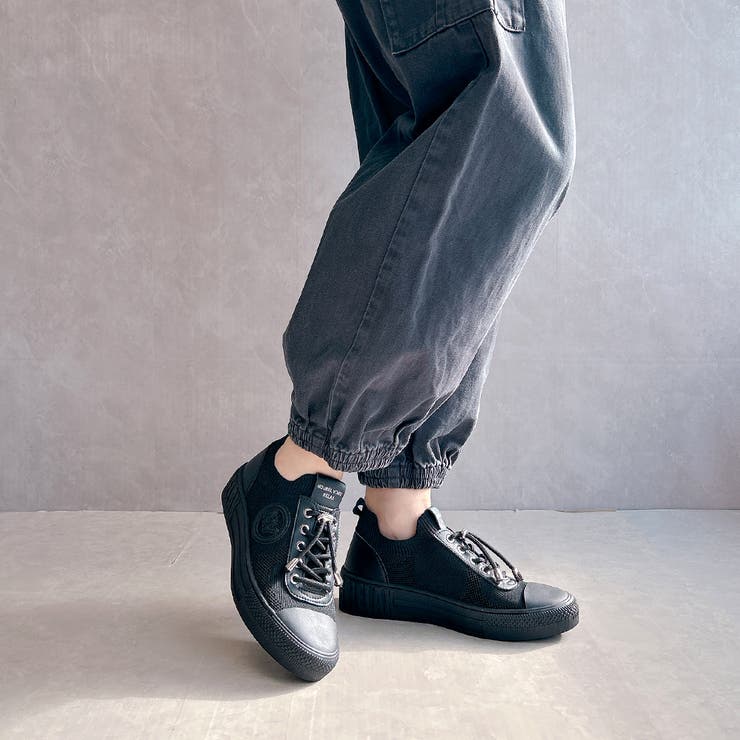 上品スニーカー サッと履ける レザーニット レースアップスニーカー | Noubel Voug Relax | 詳細画像5 