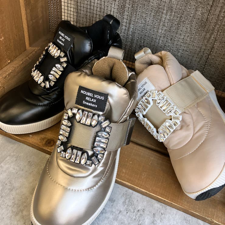 3WAY ビジューバックル もこもこボリューム 撥水スニーカー | Noubel Voug Relax | 詳細画像2 