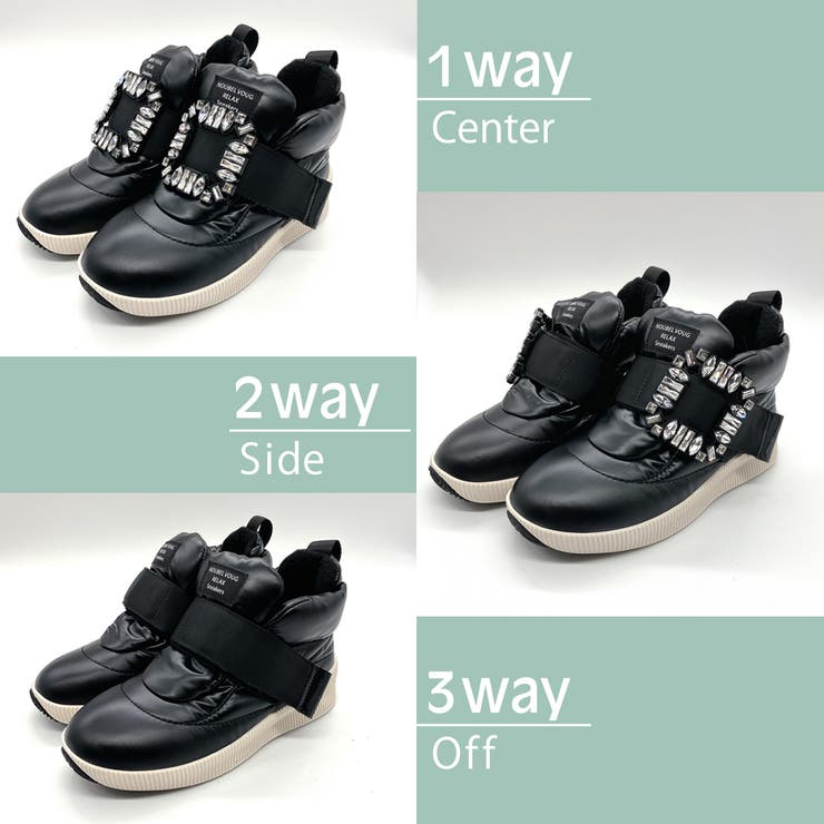 3WAY ビジューバックル もこもこボリューム 撥水スニーカー | Noubel Voug Relax | 詳細画像32 