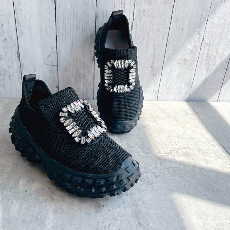 軽量ボリュームソールビジューバックルスニーカー | Noubel Voug Relax | 詳細画像8 