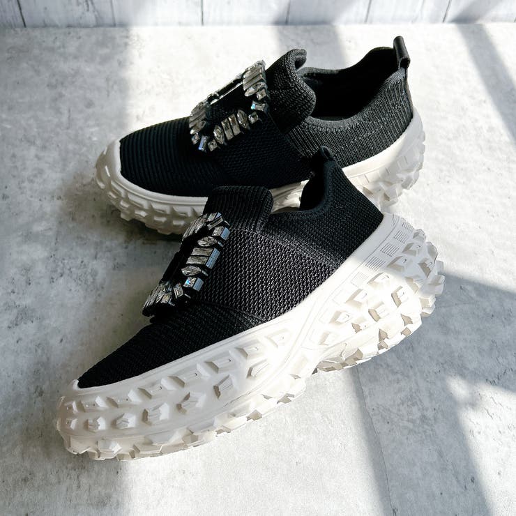 軽量ボリュームソールビジューバックルスニーカー | Noubel Voug Relax | 詳細画像9 