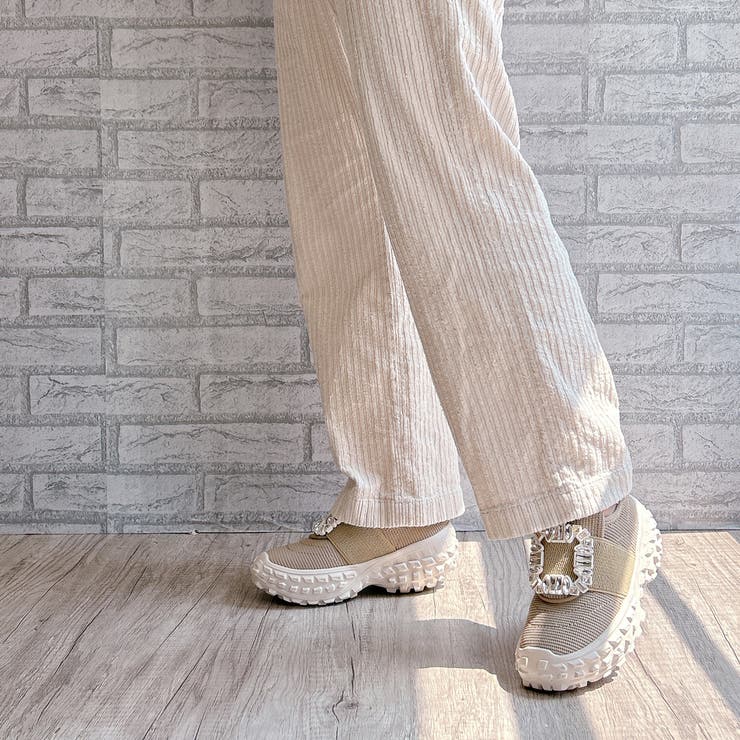 軽量ボリュームソールビジューバックルスニーカー | Noubel Voug Relax | 詳細画像18 