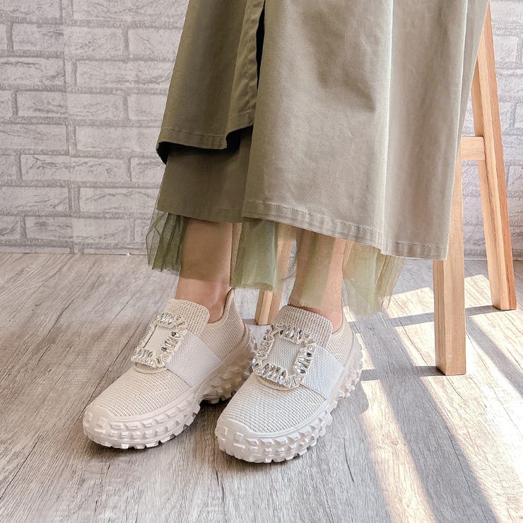 軽量ボリュームソールビジューバックルスニーカー | Noubel Voug Relax | 詳細画像20 