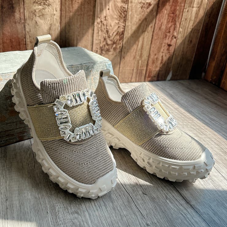 軽量ボリュームソールビジューバックルスニーカー | Noubel Voug Relax | 詳細画像21 