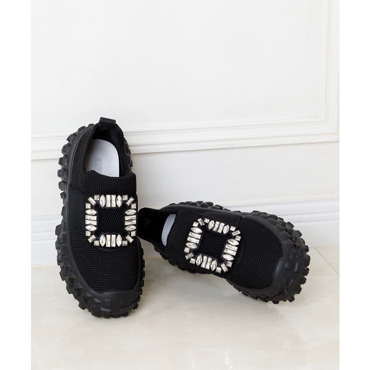 軽量ボリュームソールビジューバックルスニーカー | Noubel Voug Relax | 詳細画像3 