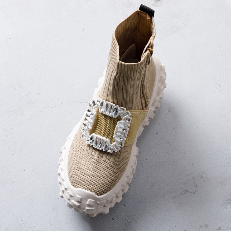 モカ | ビジューニットブーツ | Noubel Voug Relax