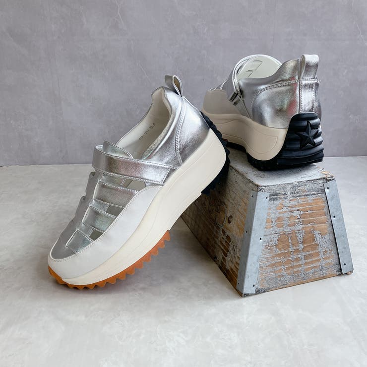 上品スニーカー グルカデザイン厚底 異素材コンビスニーカー | Noubel Voug Relax | 詳細画像8 