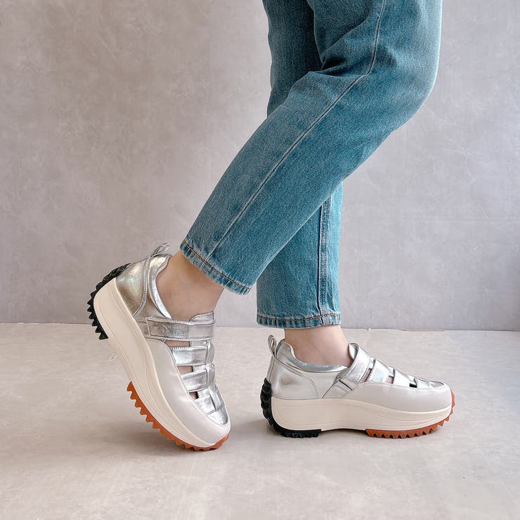 上品スニーカー グルカデザイン厚底 異素材コンビスニーカー | Noubel Voug Relax | 詳細画像10 