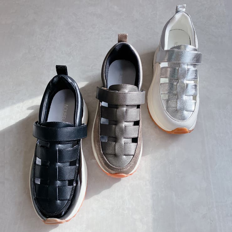 上品スニーカー グルカデザイン厚底 異素材コンビスニーカー | Noubel Voug Relax | 詳細画像2 