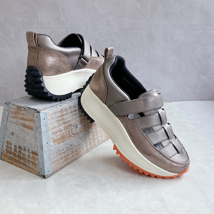 上品スニーカー グルカデザイン厚底 異素材コンビスニーカー | Noubel Voug Relax | 詳細画像5 