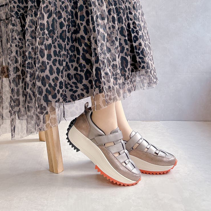 上品スニーカー グルカデザイン厚底 異素材コンビスニーカー | Noubel Voug Relax | 詳細画像7 