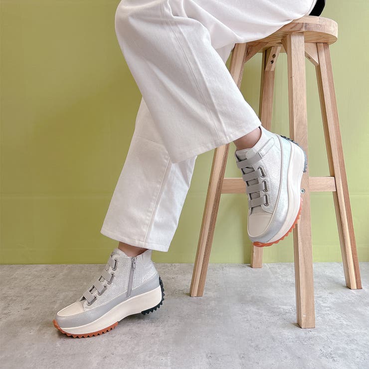 【新品タグ付き】nouer コラボ サイドジップ ブーツ 厚底 ステッチ Zipper ジッパー 厚底レースアップショートブーツ レディース