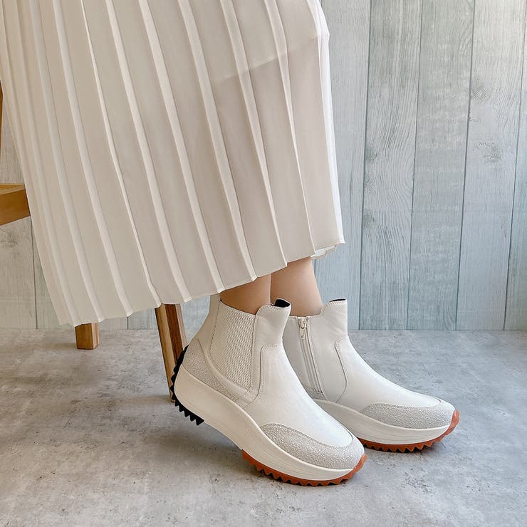 厚底トラックソール サイドゴア スニーカーブーツ | Noubel Voug Relax | 詳細画像8 