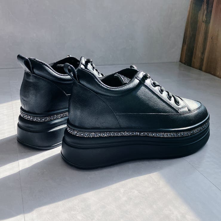 厚底 ラインストーン レースアップスニーカー | Noubel Voug Relax | 詳細画像4 