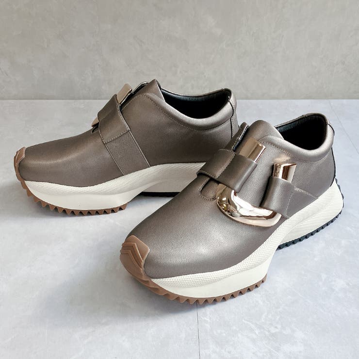 ブロンズ | 上品スニーカー メタルモチーフ 厚底スニーカー | Noubel Voug Relax