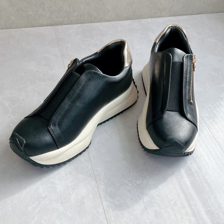 上品スニーカー サッと履ける 厚底 甲ゴムベルトスニーカー | Noubel Voug Relax | 詳細画像10 