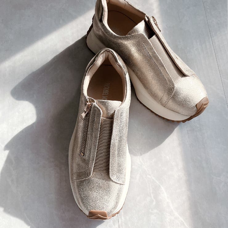 上品スニーカー サッと履ける 厚底 甲ゴムベルトスニーカー | Noubel Voug Relax | 詳細画像13 