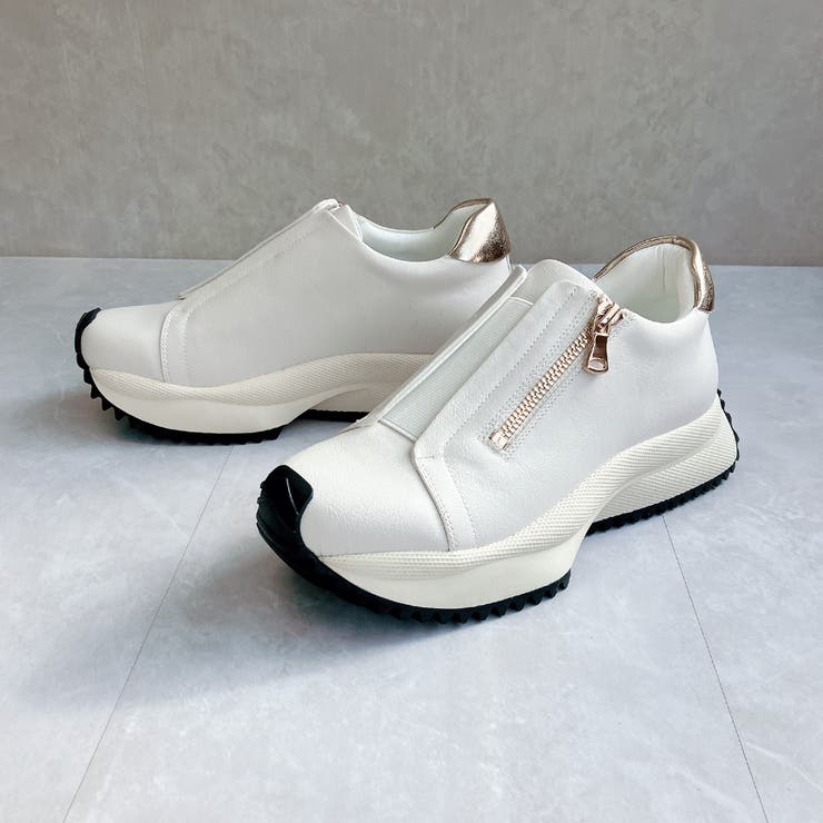 上品スニーカー サッと履ける 厚底 甲ゴムベルトスニーカー | Noubel Voug Relax | 詳細画像16 