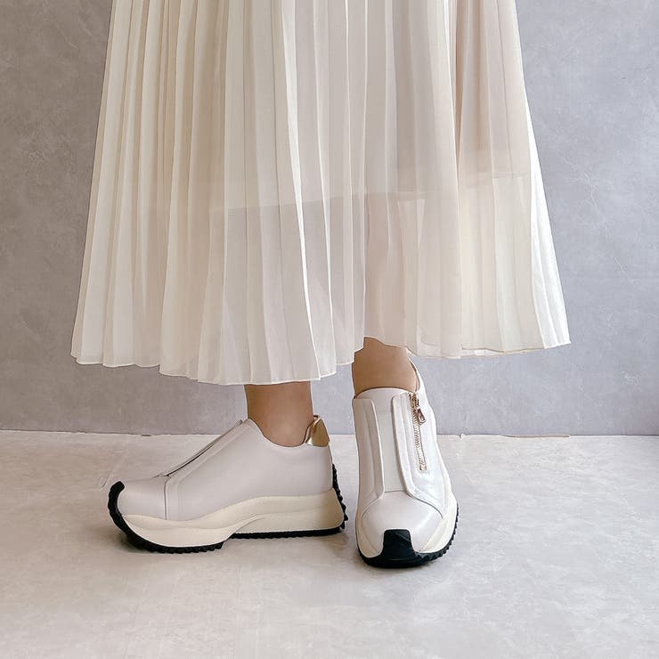 上品スニーカー サッと履ける 厚底 甲ゴムベルトスニーカー | Noubel Voug Relax | 詳細画像18 