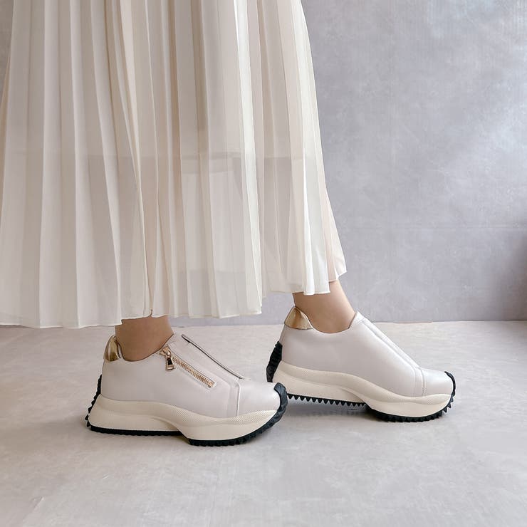 上品スニーカー サッと履ける 厚底 甲ゴムベルトスニーカー | Noubel Voug Relax | 詳細画像19 