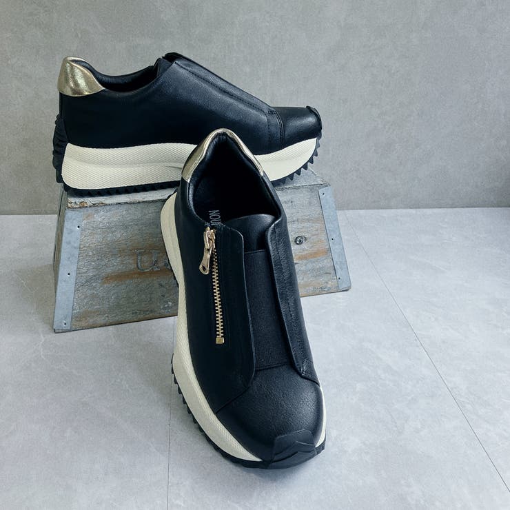 上品スニーカー サッと履ける 厚底 甲ゴムベルトスニーカー | Noubel Voug Relax | 詳細画像8 