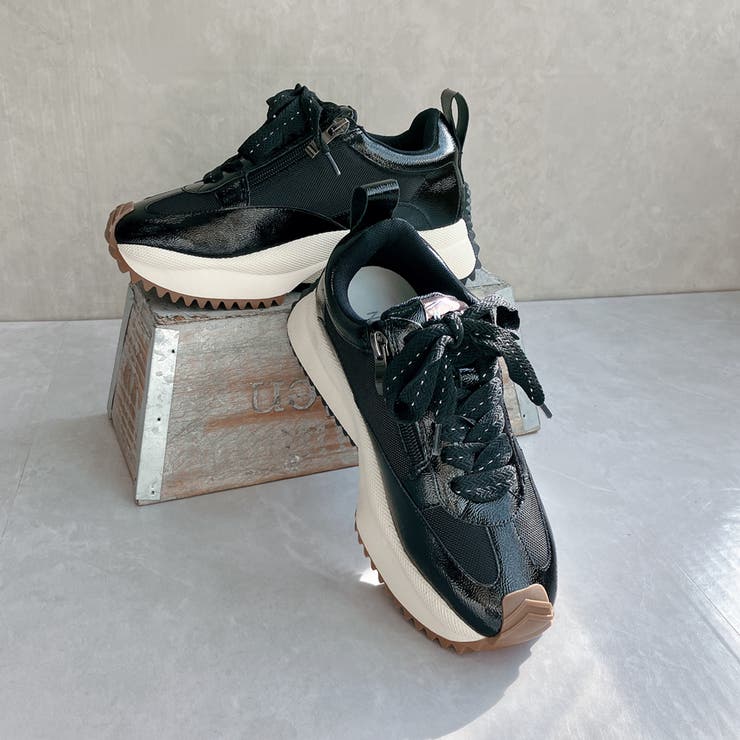 上品スニーカー サッと履ける 異素材厚底スニーカー | Noubel Voug Relax | 詳細画像9 