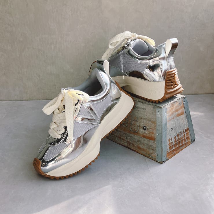 上品スニーカー サッと履ける 異素材厚底スニーカー | Noubel Voug Relax | 詳細画像14 