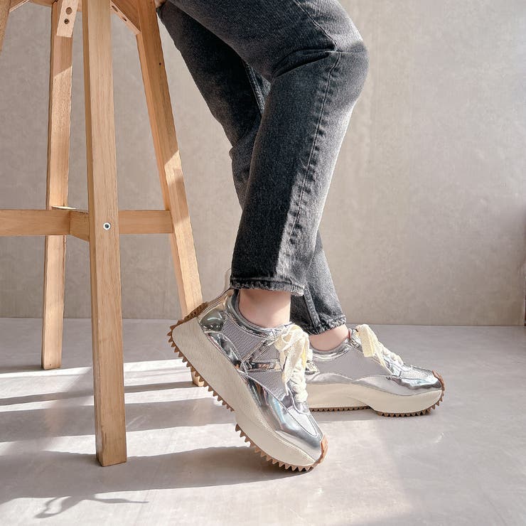 上品スニーカー サッと履ける 異素材厚底スニーカー | Noubel Voug Relax | 詳細画像17 