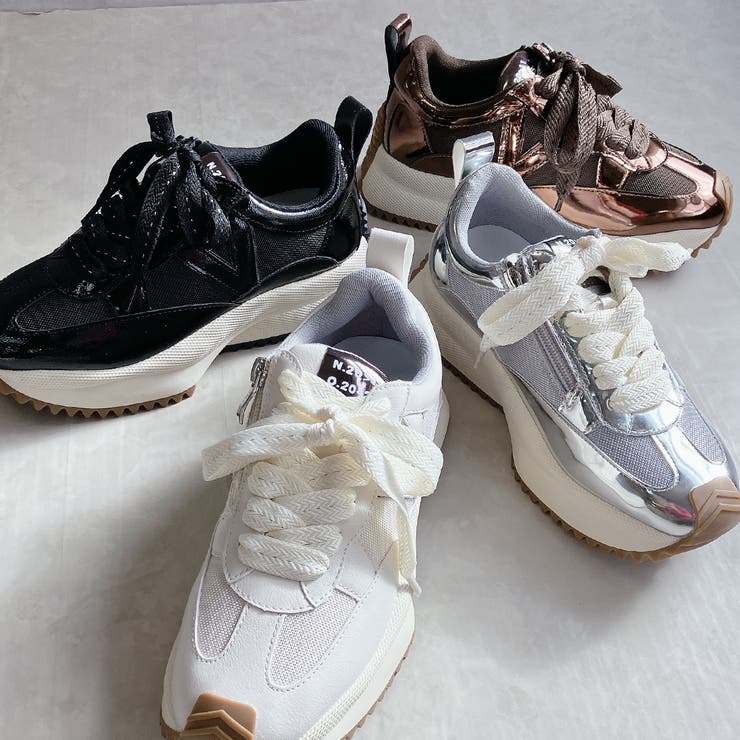 上品スニーカー サッと履ける 異素材厚底スニーカー | Noubel Voug Relax | 詳細画像2 