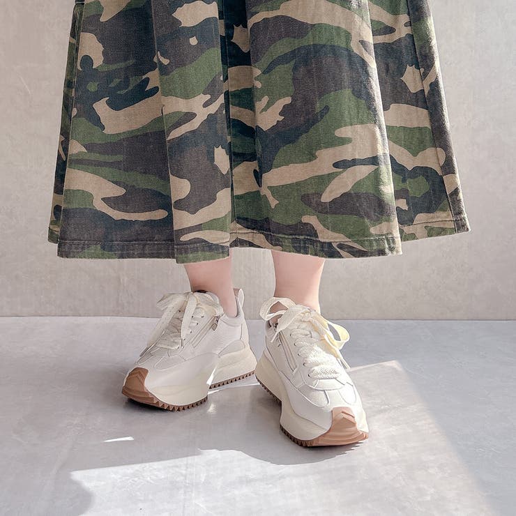 上品スニーカー サッと履ける 異素材厚底スニーカー | Noubel Voug Relax | 詳細画像24 