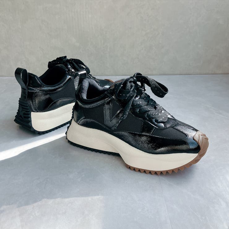 上品スニーカー サッと履ける 異素材厚底スニーカー | Noubel Voug Relax | 詳細画像8 