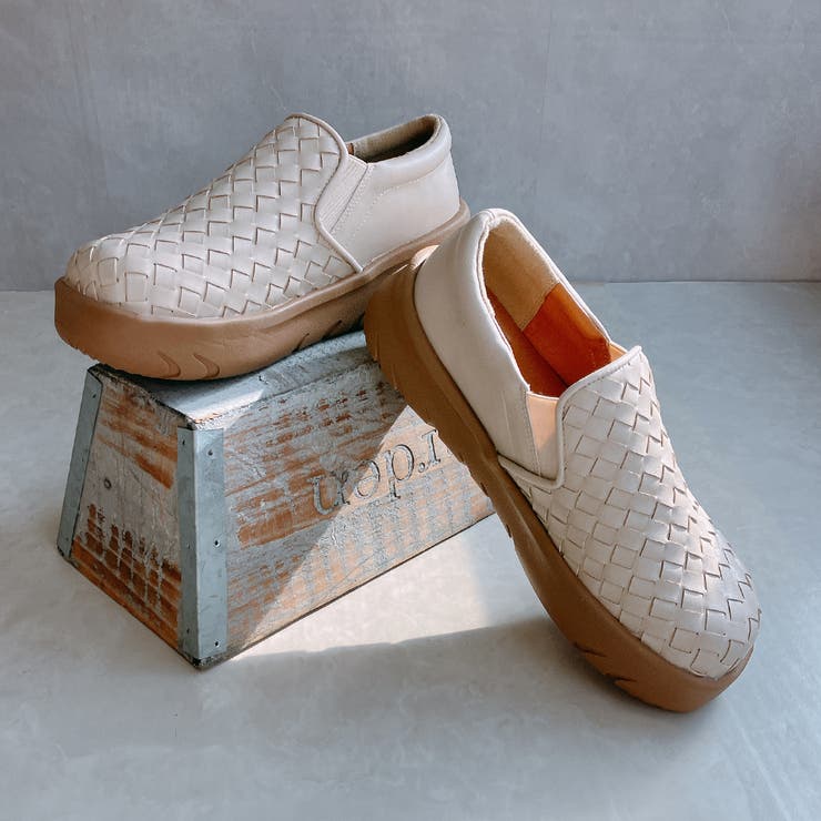 Rin Clover 厚底 編み込み スリッポンシューズ | Noubel Voug Relax | 詳細画像13 