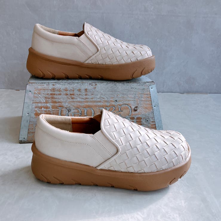 Rin Clover 厚底 編み込み スリッポンシューズ | Noubel Voug Relax | 詳細画像14 